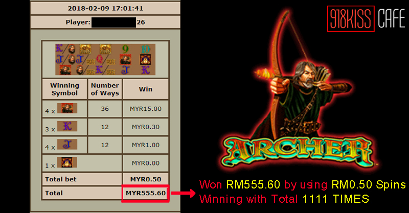 archer slot game winning 